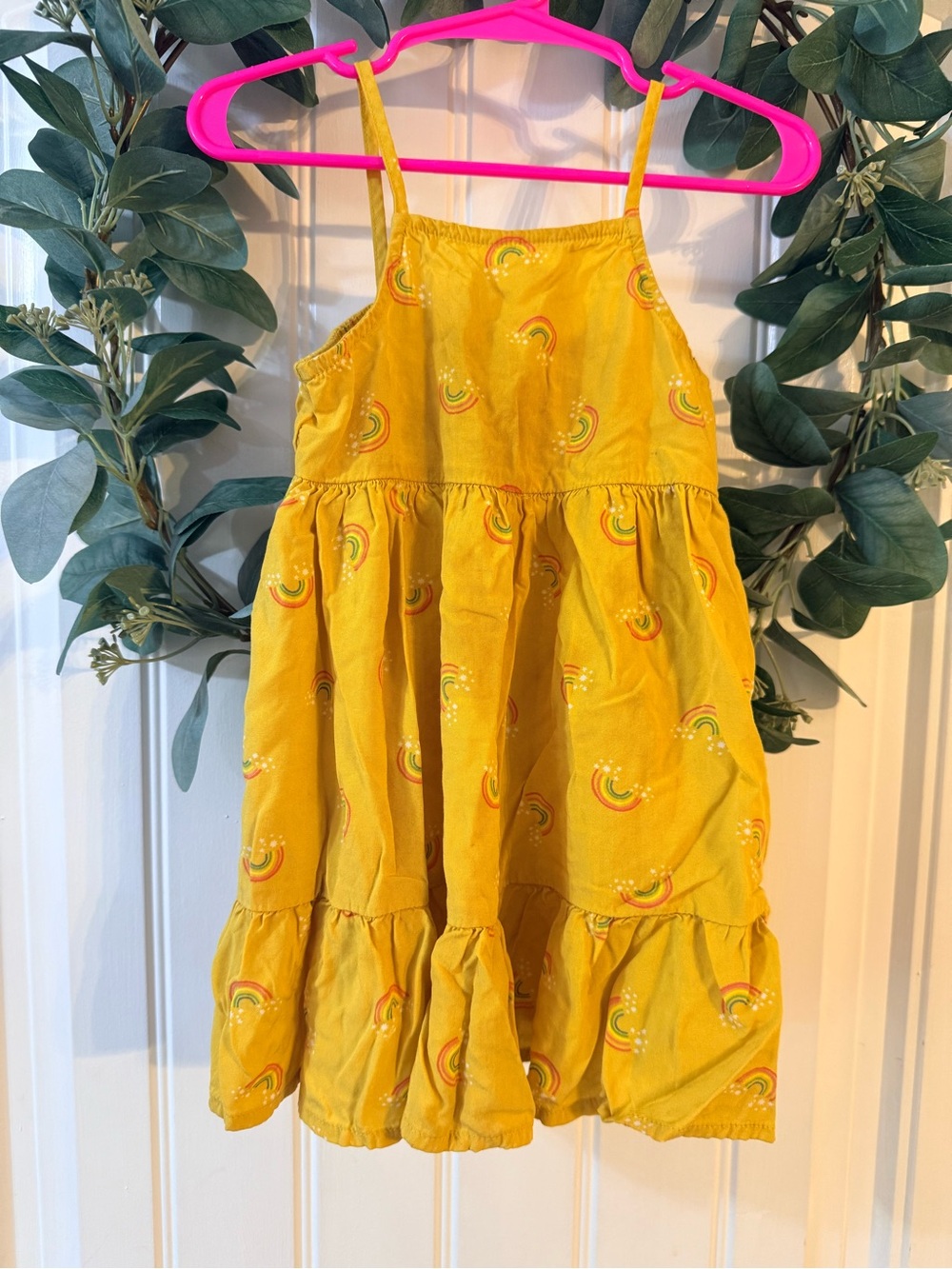 💫4/$25 • Old Navy Yellow Rainbow Tiered Sundress